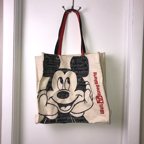 Walt Disney World Canvas Tote Bag Mickey Mouse - Picture 11 of 13